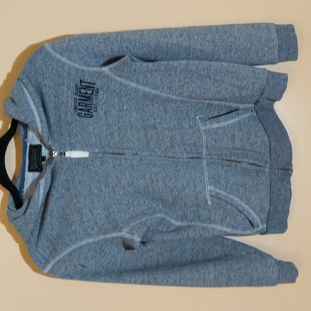 Blumind| Gray Zip Up Cotton Hoodie With Pockets